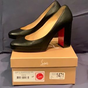 Black Louboutin “Kabetts 100 Napa) Heels. Great shape